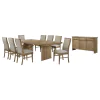 Coaster Fine Furniture 193611-S10 Adina - 10 Piece Extension Dining Set - Distressed Light Brown