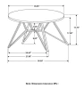 CoasterEveryday 736178 Hadi - Round Smart Top Coffee Table - Cement