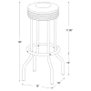 Coaster Fine Furniture 2300-S3 Retro - 3 Piece Round 1950s Bistro Pub Bar Table Set - White