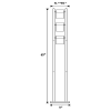CoasterEssence 900733 Munson - 3 Swivel Lights Metal Floor Lamp - Silver