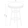 Coaster Fine Furniture 2300-S3 Retro - 3 Piece Round 1950s Bistro Pub Bar Table Set - White