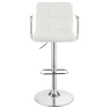 CoasterEveryday 121097 Palomar - Adjustable Height Bar Stool - White And Chrome