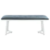 CoasterElevations 109453 Beaufort - Velvet Upholstered Dining Bench - Steel Gray