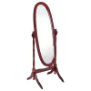 CoasterEveryday 3101 Foyet - Wood Adjustable Full Length Cheval Mirror - Merlot