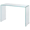 CoasterEssence 705329 Ripley - Tempered Bent Glass Entryway Console Table - Clear