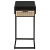 Coaster Fine Furniture 931631 Amherst - 1-Drawer Radio Weave Cane Metal Side Table - Black