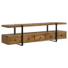 Coaster Fine Furniture 703243 Otto - 5-Drawer Mango Wood TV Stand Media Console - Brown