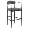 Coaster Fine Furniture 121189 Tina - Fabric Upholstered Bar Chair (Set of 2) - Dark Gray