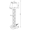 CoasterElevations 920140 Carmen - Empire Mirrored Acrylic Floor Lamp - Silver