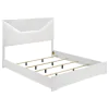 Coaster Fine Furniture 224941KE Ives - Eastern King Panel Bed LED Headboard - White High Gloss