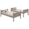 Coaster Fine Furniture 400818-SM Ryder - Wood Twin Over Twin Bunk Bed With Mattress - Weathered Taupe