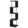 CoasterEveryday 801419 Baxter - 4-Shelf Bookshelf - Black And Chrome