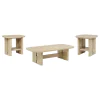 Coaster Fine Furniture 706588-S3 Kailani - 3-Piece Coastal Coffee And End Table Set - Beige Oak