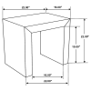 Coaster Fine Furniture 708417 Odilia - Rectangular Solid Wood End Table - Auburn