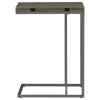 CoasterEveryday 902864 Pedro - Expandable C-Shaped Sofa Side Table - Weathered Gray