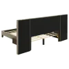 Coaster Fine Furniture 300833Q Marley - Upholstered Queen Platform Bed With Headboard Panels - Light Brown And Walnut