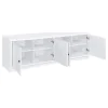 Coaster Fine Furniture 724113-SET Laughlin - 3 Piece Entertainment Center TV Stand - White