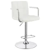 CoasterEveryday 121097 Palomar - Adjustable Height Bar Stool - White And Chrome