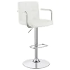 CoasterEveryday 121097 Palomar - Adjustable Height Bar Stool - White And Chrome