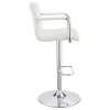 CoasterEveryday 121097 Palomar - Adjustable Height Bar Stool - White And Chrome