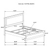 Coaster Fine Furniture 224781KW Caraway - Wood California King LED Panel Bed - Black