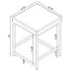 CoasterEssence 935924 Afshan - Upholstered Square Padded Vanity Stool - Chrome