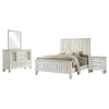 CoasterEssence 201301KWN-S4 Sandy Beach - 4 Piece California King Bedroom Set - White
