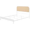 Coaster Fine Furniture 360301Q Amherst - Radio Weave Rattan Metal Queen Bed - White