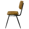 CoasterEssence 110642 Misty - Leather Upholstered Dining Side Chair (Set of 2) - Camel