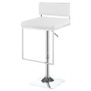 CoasterEssence 100193 Alameda - Adjustable Bar Stool - White And Chrome