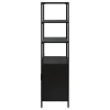 Coaster Fine Furniture 961651 Amherst - 3-Shelf Radio Weave Cane Metal Accent Cabinet - Black