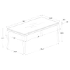 CoasterEssence 105071-S5 Carone - 5 Piece Rectangular Glass Dining Set - Black
