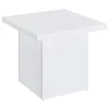 Coaster Fine Furniture 710897 Devar - Square Engineered Wood Side End Table - White High Gloss