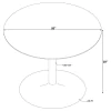 CoasterEssence 192061 Kella - Round Marble Top Dining Table - White Marble