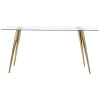 CoasterEssence 190621GLD Gilman - Rectangular Glass Top Dining Table - Gold