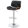 CoasterEssence 130502 Folsom - Upholstered Adjustable Bar Stool - Black And Chrome