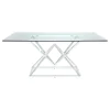 CoasterEssence 109451 Beaufort - Rectangular Glass Top Dining Table - Chrome