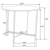 CoasterEssence 723207 Ellison - Round Marble Top Side End Table - White And Gold