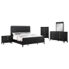 Coaster Fine Furniture 224711KW-S5 Brookmead - 5 Piece California King Bedroom Set - Black