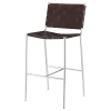 CoasterEssence 183584 Adelaide - Upholstered Pub Height Bar Stool - Brown And Chrome