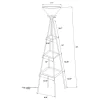 CoasterEveryday 901420 Gianni - 3-Shelf Frosted Torchiere Floor Lamp - Black