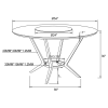 CoasterElevations 110321 Abby - Round Lazy Susan Dining Table - White High Gloss