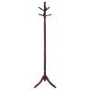 CoasterEveryday 3058 Riona - 6 Hook Freestanding Wood Coat Rack Hat Hanger - Merlot