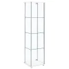 CoasterEveryday 951072 Bellatrix - 4-Shelf Clear Glass Curio Cabinet - White