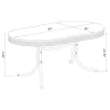 CoasterEveryday 2065 Retro - Oval Wood Top Dining Table - White And Chrome
