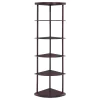 CoasterEveryday 800279 Bonwick - Wood 5-Shelf Corner Bookshelf - Cappuccino
