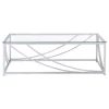 Coaster Fine Furniture 720498-S2 Lille - 2 Piece Glass Top Coffee And End Table Set - Chrome
