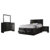 CoasterEssence 202701KE-S4 Briana - 4 Piece Eastern King Bedroom Set - Black