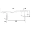 CoasterElevations 110183 Ditman - Live Edge Wood Dining Bench - Gray Sheesham