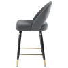 CoasterEssence 192549 Lindsey - Velvet Upholstered Counter Chair (Set of 2) - Gray